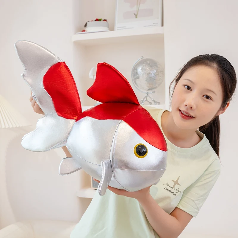 ذهبية محظوظ كوي الحيوانات ألعاب من القطيفة بولي Leather الجلود ذهبية الكرتون غربلة دمى هدايا عيد ميلاد الاطفال ديكور رمي وسادة ديكور المنزل