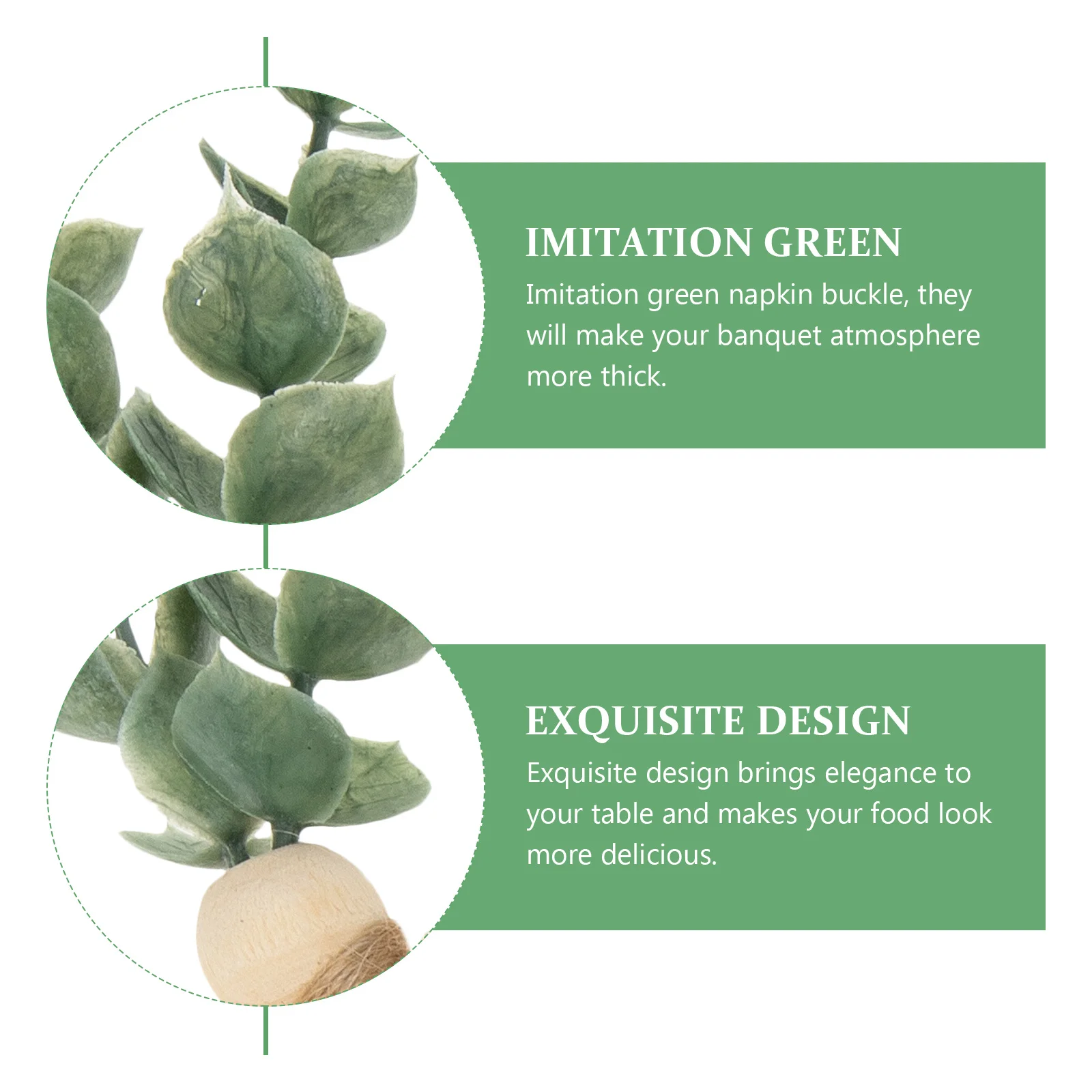 

4Pcs Practical Napkin Rings Creative Plant Decorative Napkin Buckles for Wedding Party Banquet Dining Table Decoration