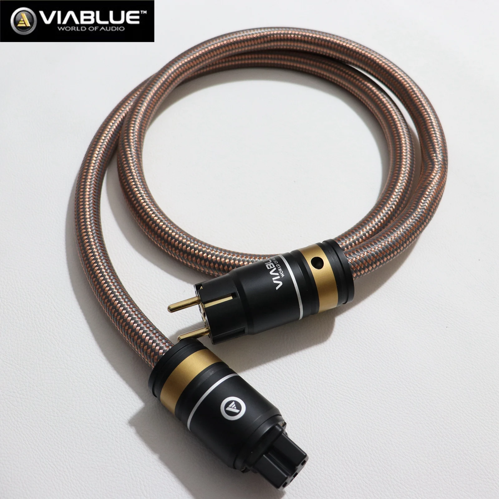 German original new VIABLUE 11awg*3 OCC conductor HIFI Speaker Amplifier audio Power Cord EU/US Power cord schuko standard