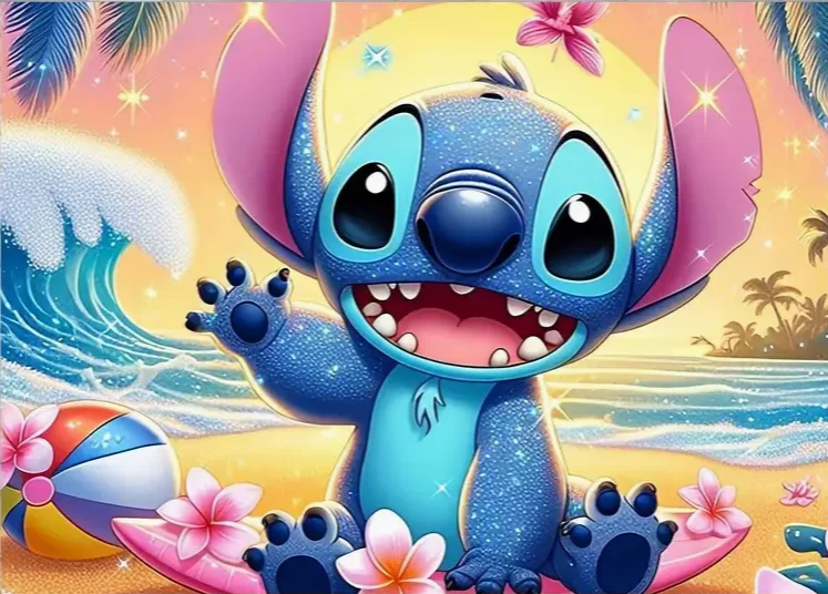 릴로 & 스티치 파티 배경 어린이 생일 장식 사진 배경 베이비 샤워 초상화 배너 사진 부스 소품