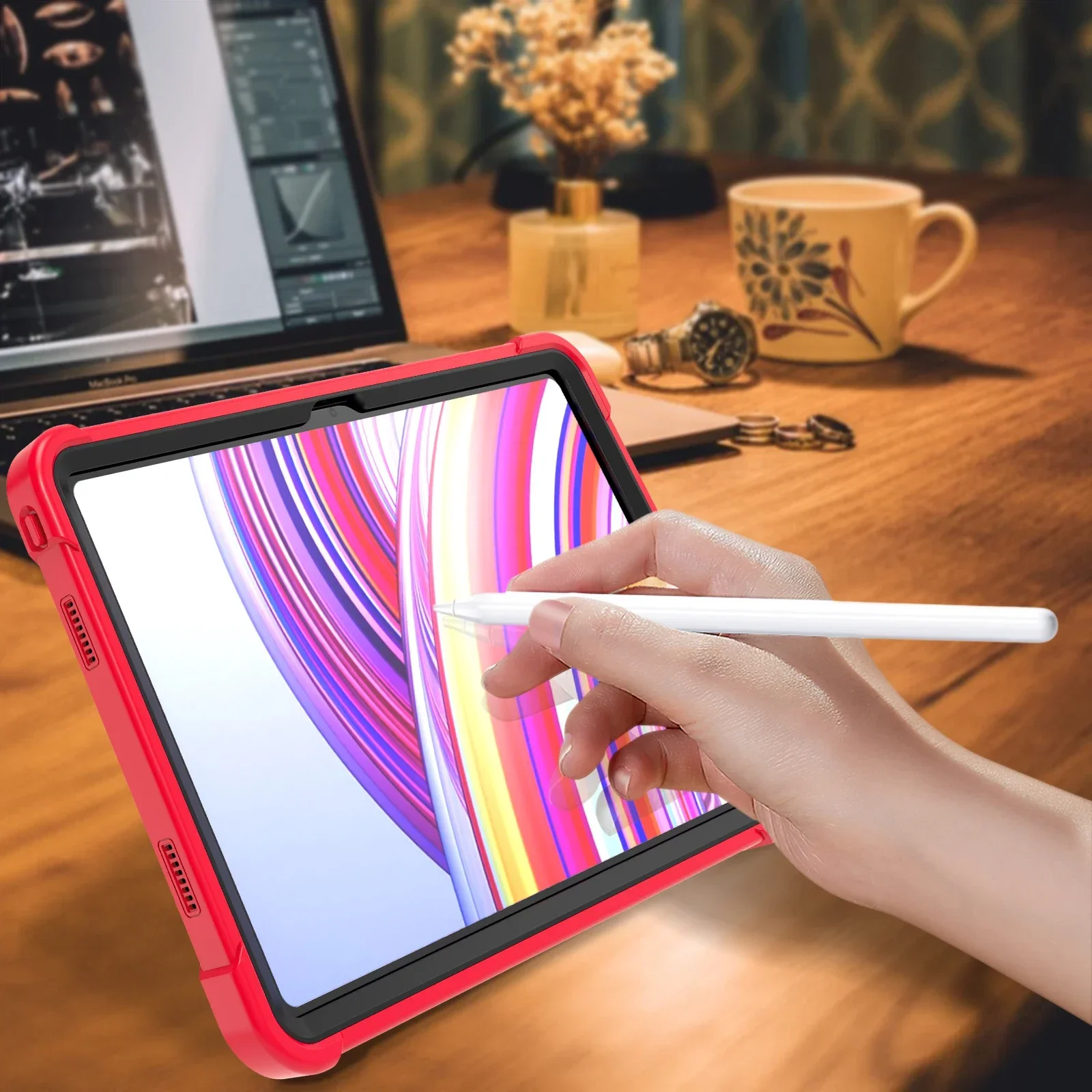Armor Case For Xiaomi Redmi pad Pro 12.1 inch 2024 POCO Pad 12.1" Kids Tablet Cover Hard PC Stand Shockproof Shell Kickstand