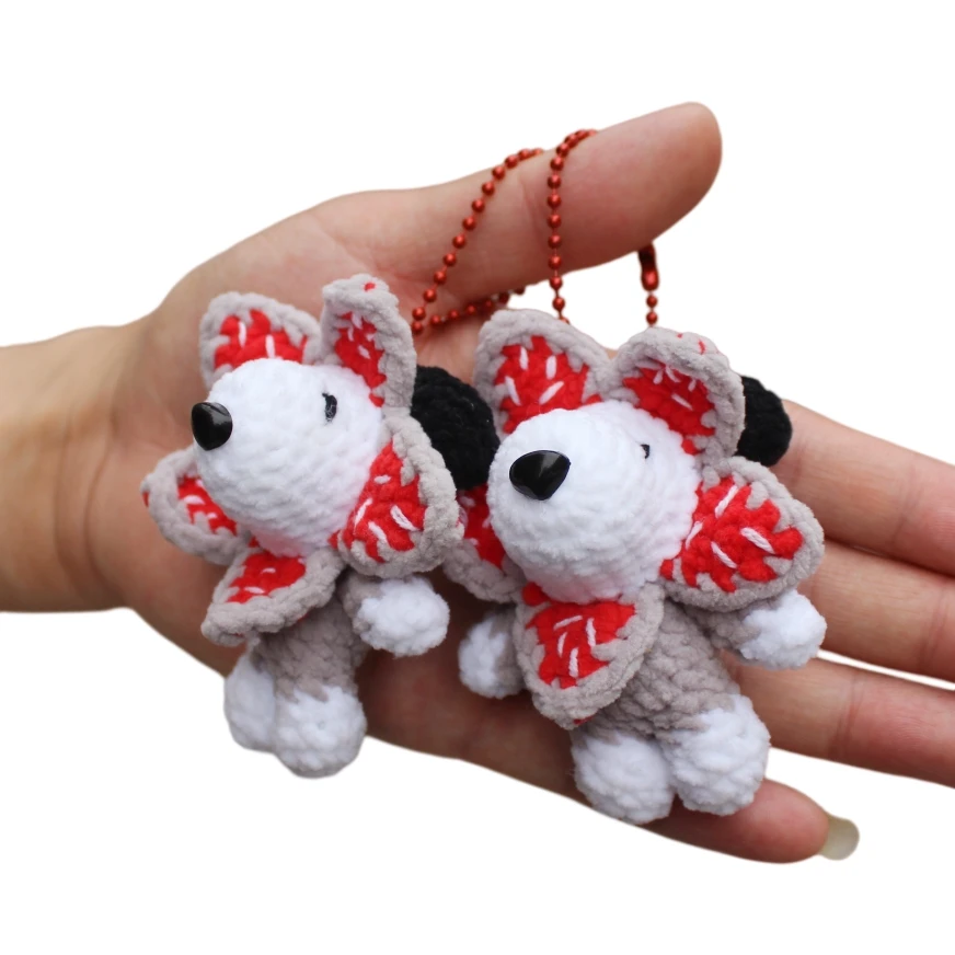 

6piece 7CM Peanuts flower Snoopy Hand-knitted woolen fabric plush soft toys snoopy plush pendant toys