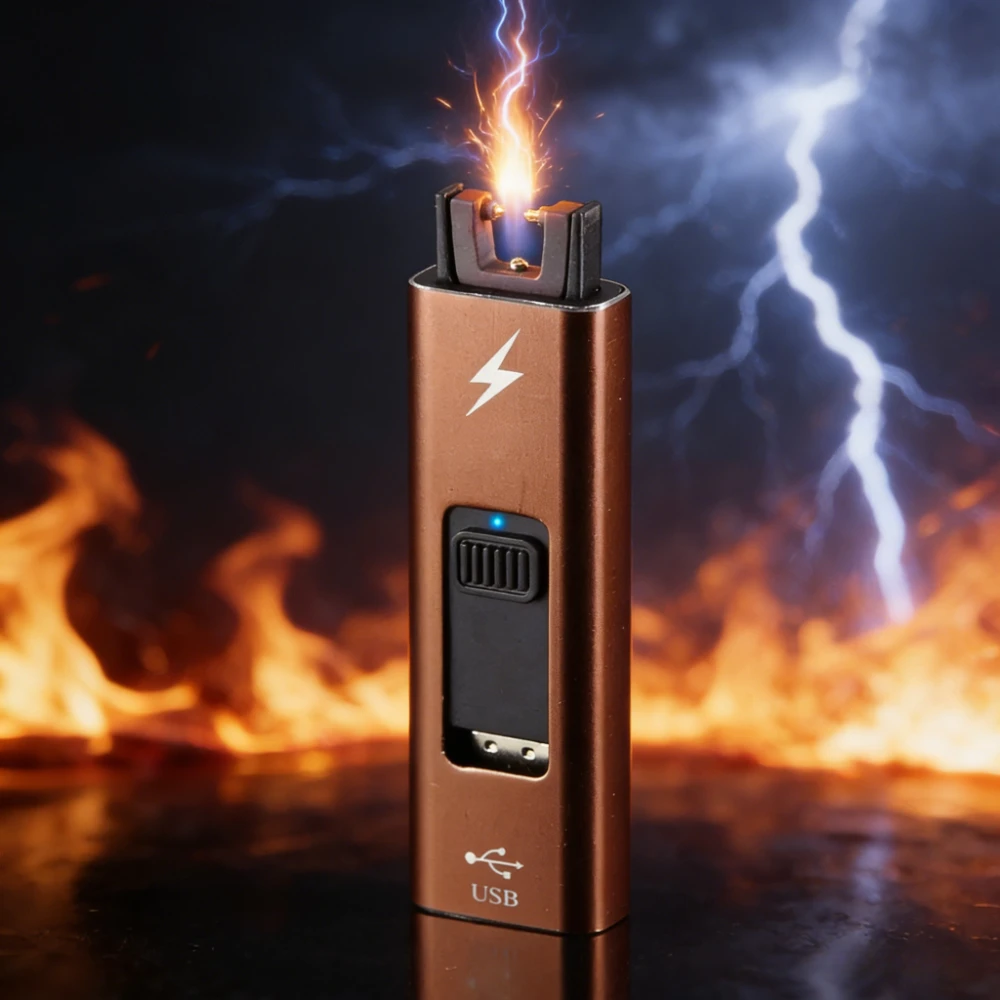 Mini Arc Plasma Electric Lighter with USB Charging Outdoor Flameless Candle Kitchen Barbecue Lighters Smoking Men's Gifts