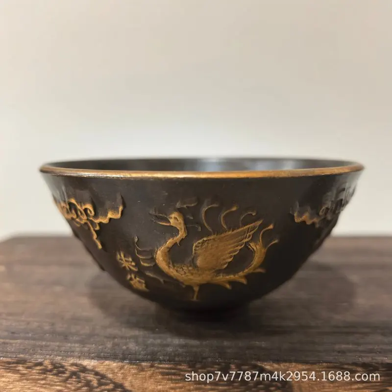Brass Craft Four Divine Beasts Bowl Home Living Room Decorative Ornament
