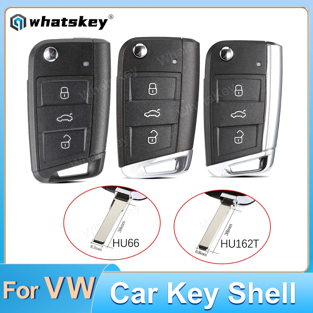 WhatsKey MQB Chiave A Distanza Pieghevole Chiave Dell\'automobile Borsette Per VW Skoda Octavia A7 Sedile Per VW Golf 5 7 GTI MK7 Tiguan HU66/HU162t