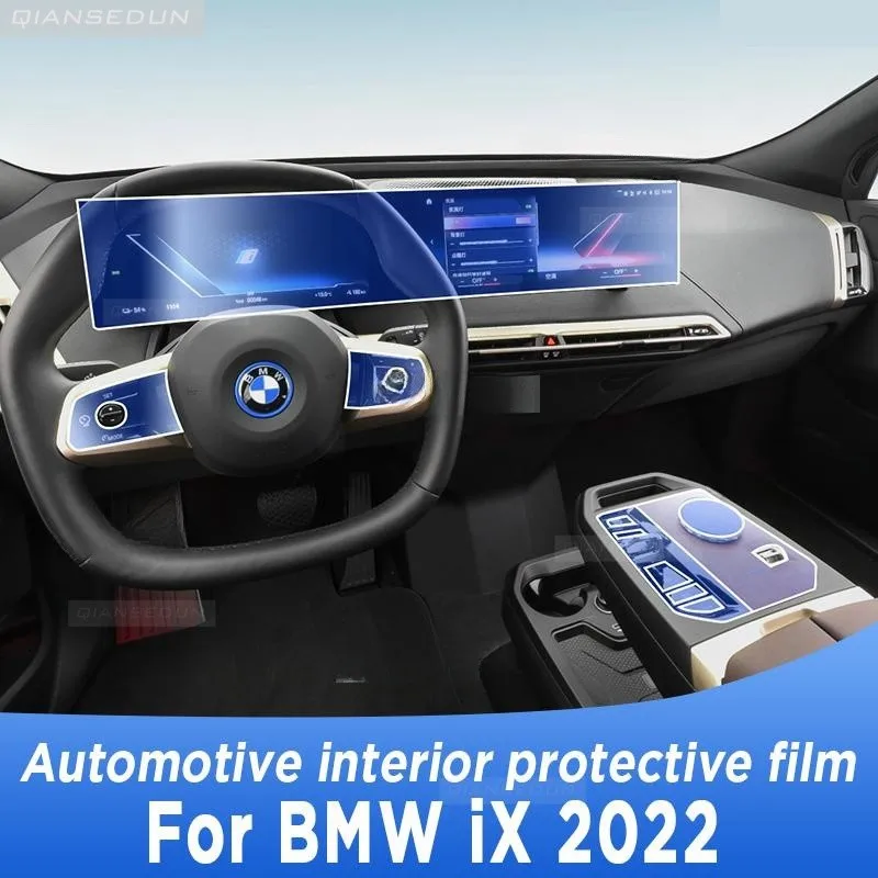 

For BMW iX 2022 Car Interior Center console Transparent TPU Protective film Anti-scratch Cover Accessories GPS Navigation