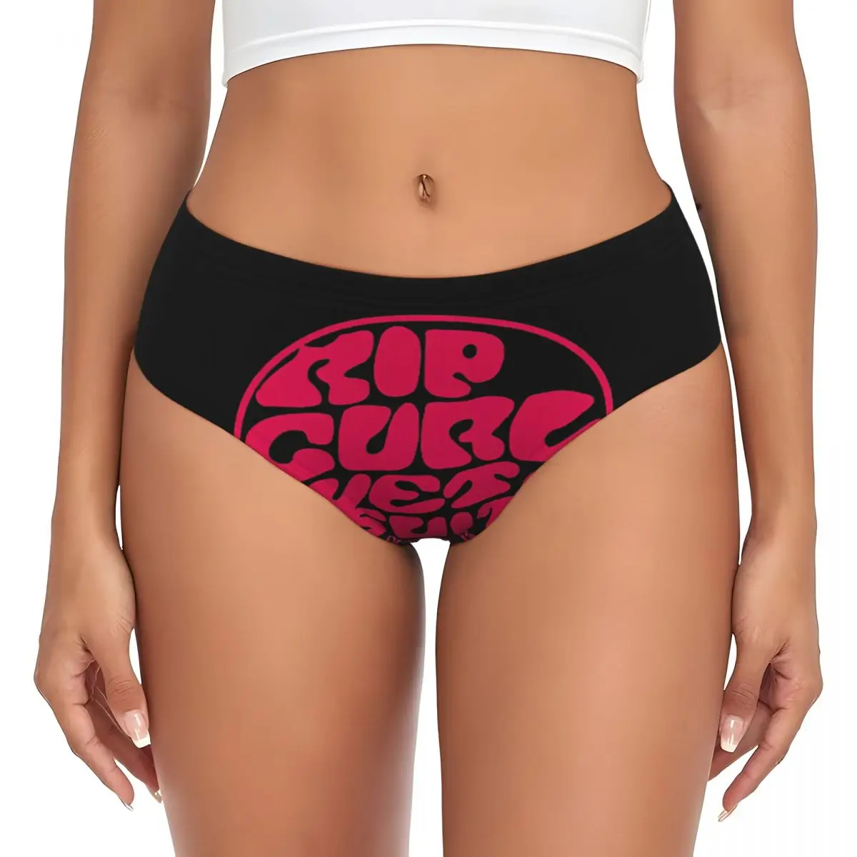 Custom R-Rips Curls Logo Brief Panties Women's Breathable Australian Surfing Underwear