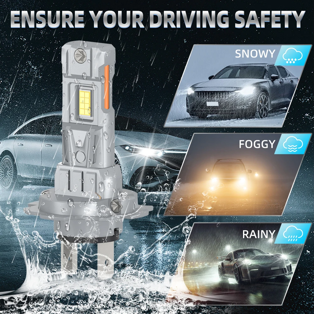 2/6 قطعة عالية منخفضة شعاع 30000LM المصابيح الأمامية 6000K السيارات الضباب مصباح لمبات لبيجو 3008 2011-2016 لبيجو 2008 2014 2015-2019