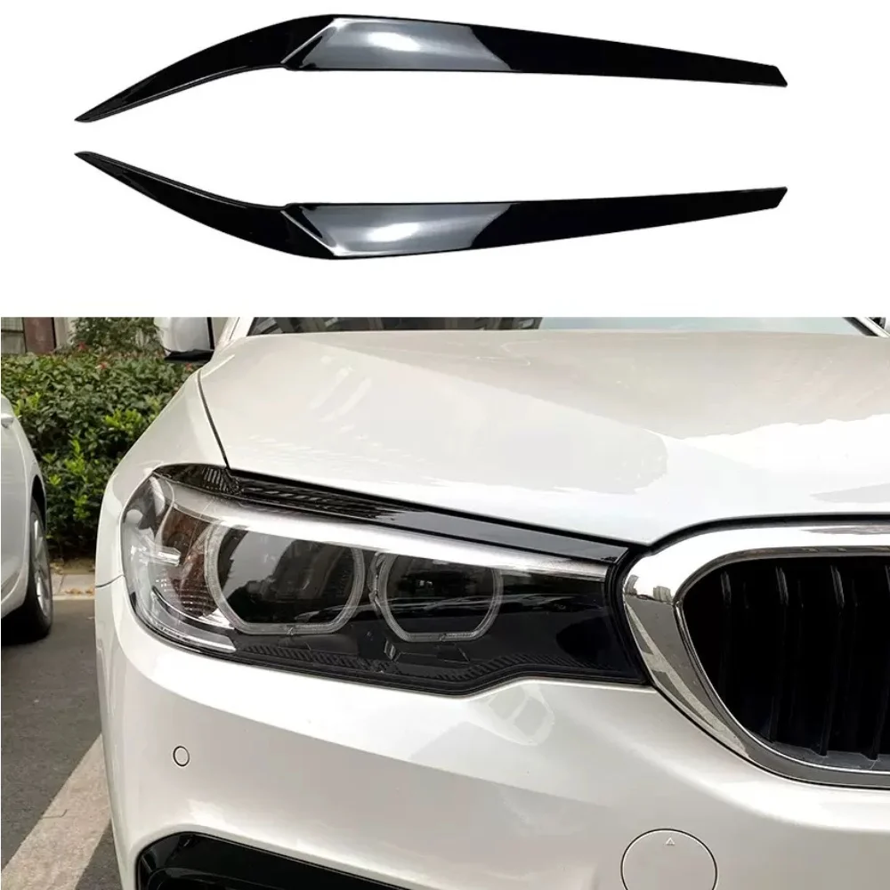 Suitable for BMW 5 Series G30 525i 530i 2017-2020 Car Headlight Cover Stickers Car Styling Decorative Eyelids