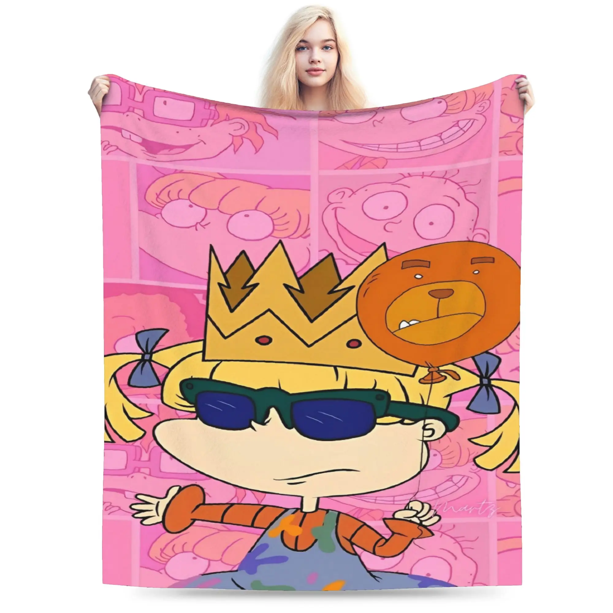 Rugrat Blanket Adults animated Flannel Bedding Throws For Living Room Cozy Custom Quality Bedspread Present