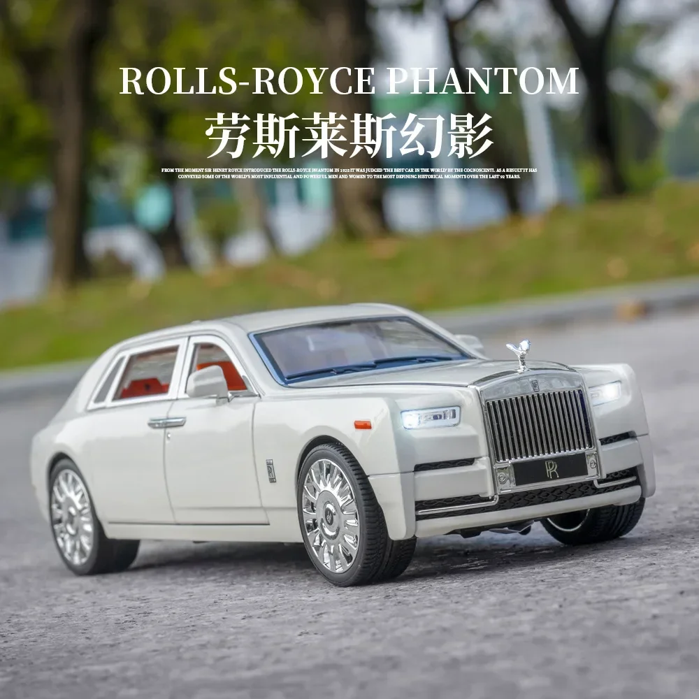 1:20 drols-Royce PHANTOM High symulacja odlewane modele ze stopu metalu modelu samochodu światło dźwiękowe wycofuje kolekcję zabawki na prezenty dla dzieci A447