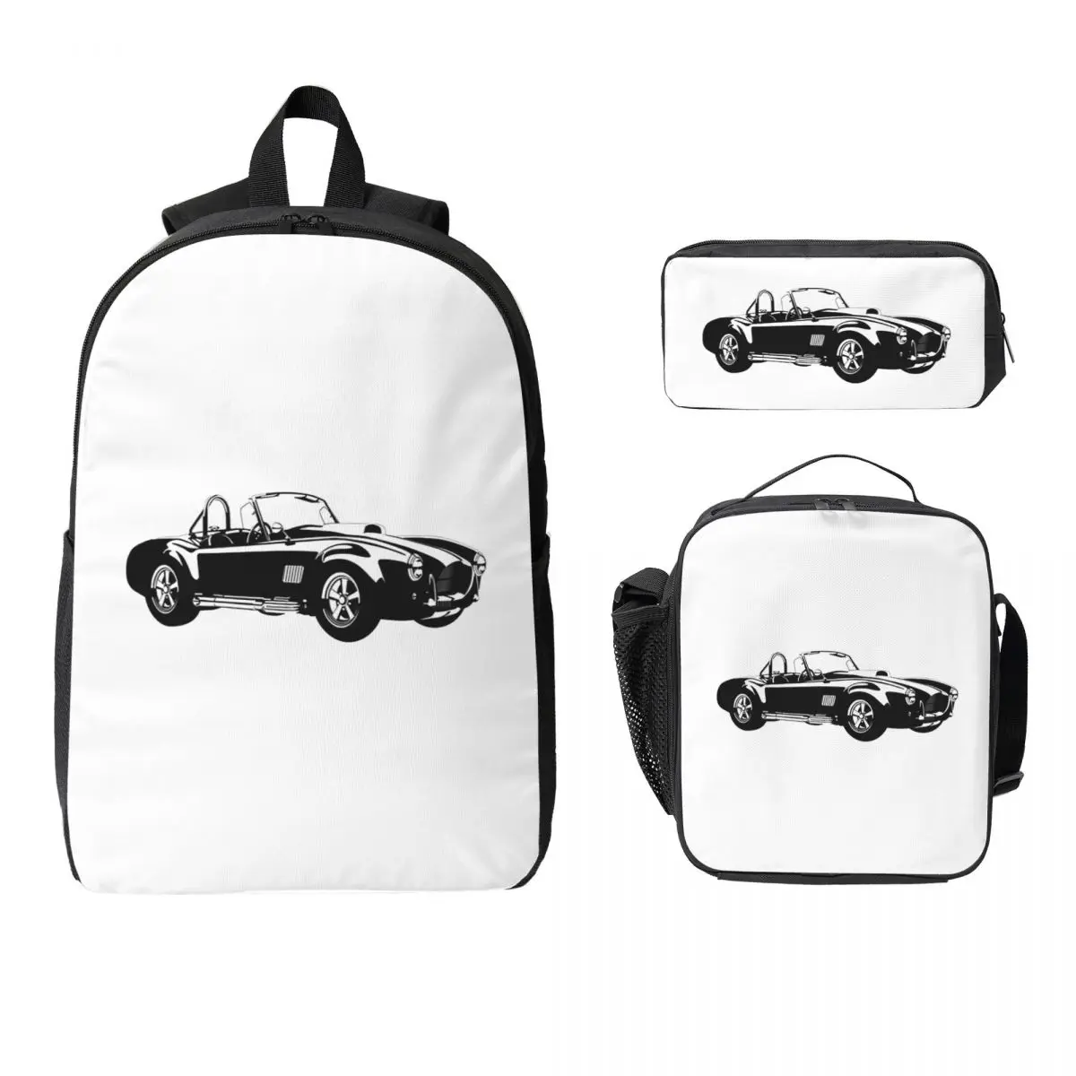 

Ac Cobra W Ac Cobra W Ac Cobra Backpack Boys Girls BookBag School Bag Laptop Shoulder Bags 3ps Insulated Lunch Bag Pencil Case
