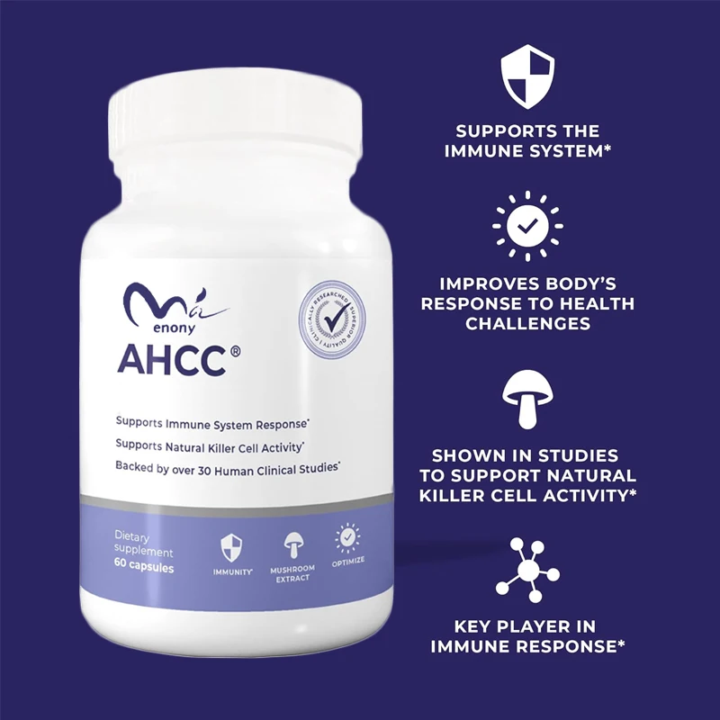 AHCC Supplement - Natural Immune Support Extract - Maintaining Natural Killer Cell Activity -60 Vegetarian Capsules