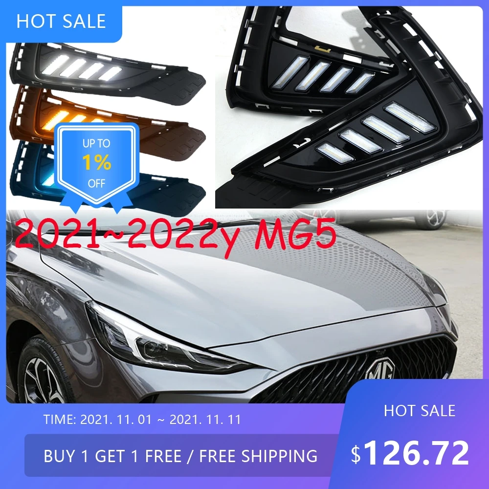 

1 комплект фар автобампера для MG5 дневного света MG 5 2020 ~ 2022y автоаксессуары светодиодные фары для mg5 противотуманные фары
