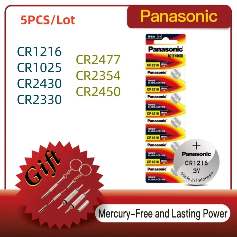 NEW Original Panasonic CR1216 CR1025 CR2430 CR2330 CR2477 CR2354 CR2450 3V Lithium Button Coin Cells for Car Watch Scale