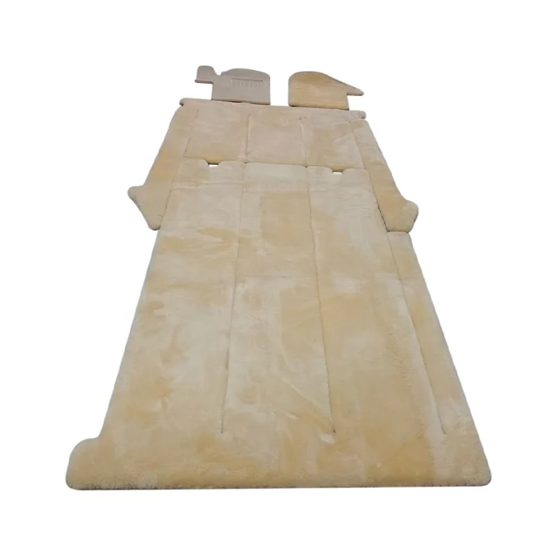 Lambswool Rugs Floor Carpet Mats Long SheepSkin Car Floor Carpet With Anti slip Backing for Mercedes-Benz V Class