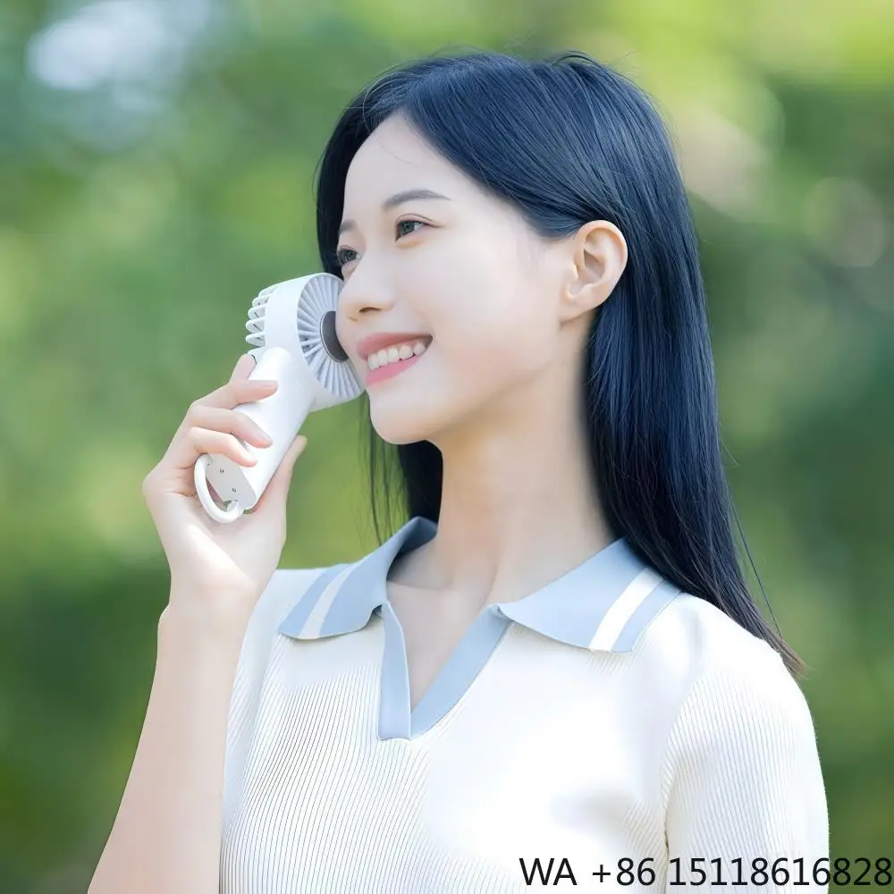 OEM Custom USB Handheld Fan Portable Mini Air Cooling Fan Rechargeable DC 5V 4000mah Plastic Outdoor Cold Compress Fan