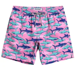 Bañador de animales para hombre y niño, pantalones cortos de playa con estampado de tiburón 3d, ropa deportiva