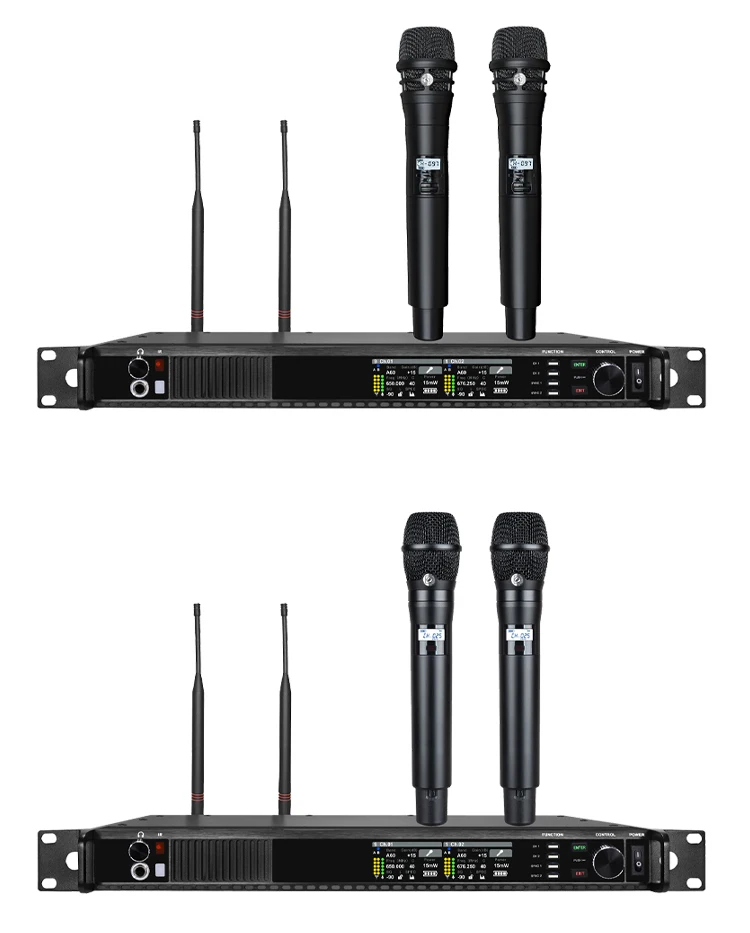 Paulkitson ANX4 True-Diversity Drahtloses Mikrofonsystem, Mehrfrequenz-Handmikrofon mit Bodypack für Karaoke, Bühne und Live-Shows – Detail 17