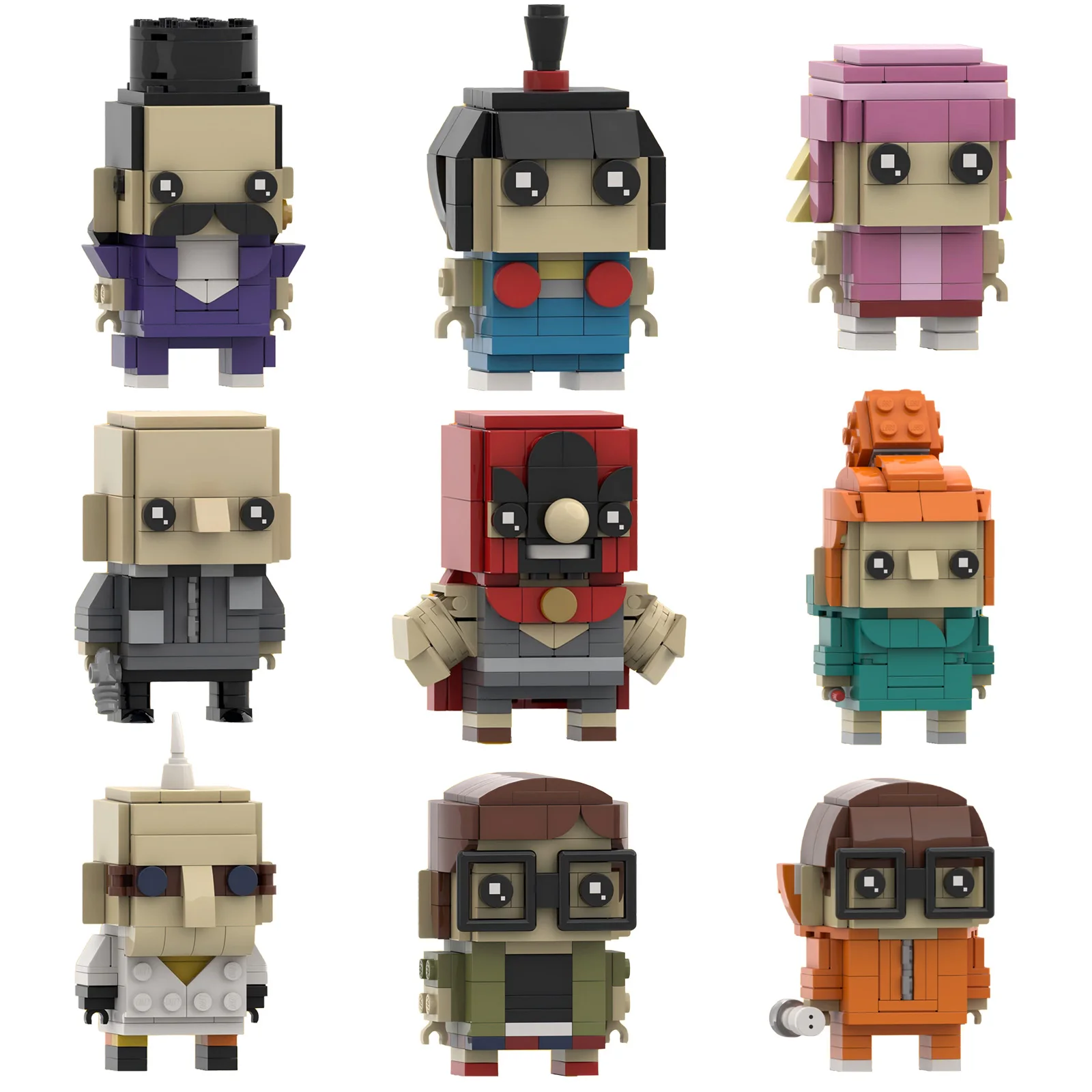 

Anime Series Thief Master Cartoon Character Building Blocks MOC Brickheadz Daddy Square Head Assembly Model Puzzle Kids Toy Gift