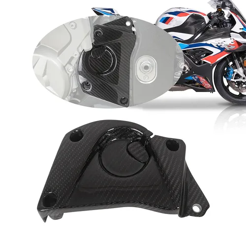 カーボンファイバーモーターサイクルフロントスプロケットカバー,BMW s1000rr,2009-2013, 2014, 2016, 2017, 2018, 2019,s1000r,2014-2019の改造