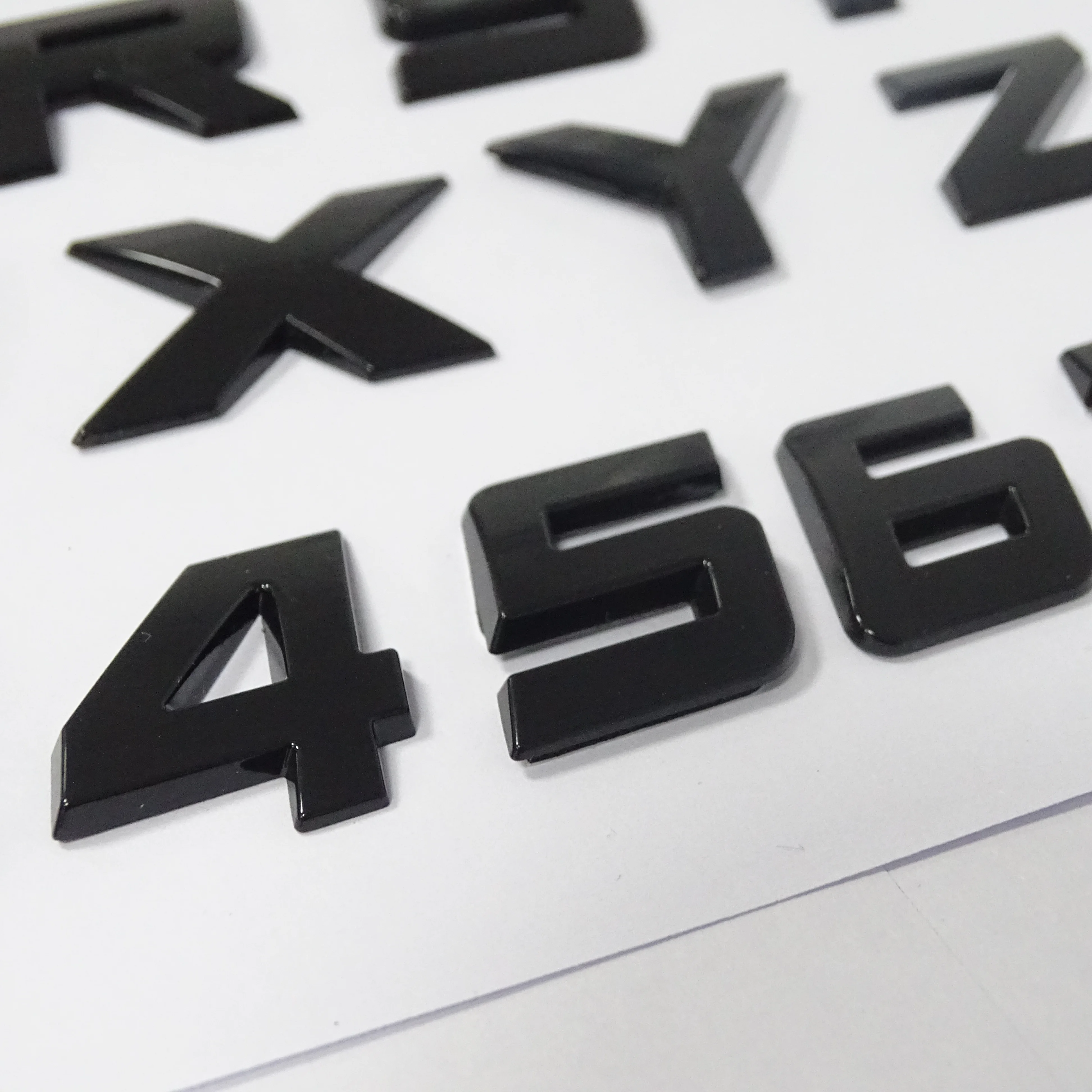Glossy black 3D 2.5cm high Ita - Car Accessories Name 评论和价格