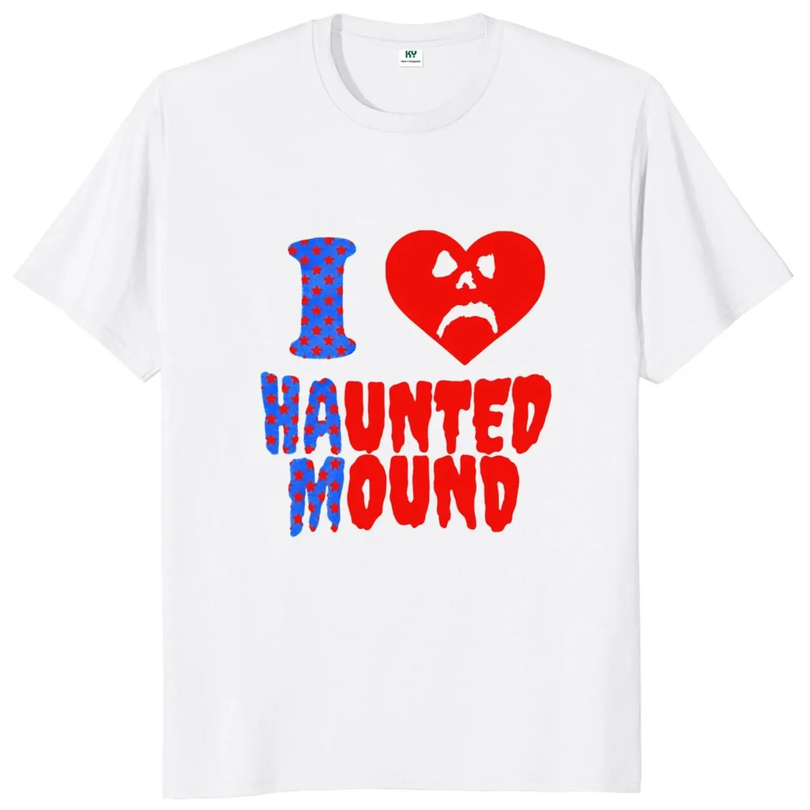 Popular Trend Heart Shape Unisex Cotton Short Sleeve Sematary I Love Haunted Mound T Shirt graphic t shirts harajuku streetwear