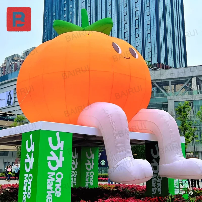 Customize inflatable persimmon cartoon fruit air model cartoon man summer music festival activity decoration fruit beverage adve