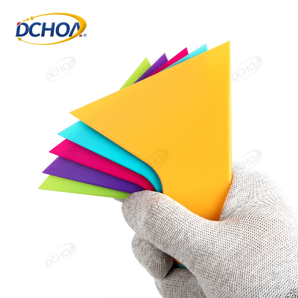 DCHOA Plastic Razor Scraper Car Detailing Vinyl Wrap Tool Corner Scraper for Glass Water Removal Sticker Decal Film Installation
