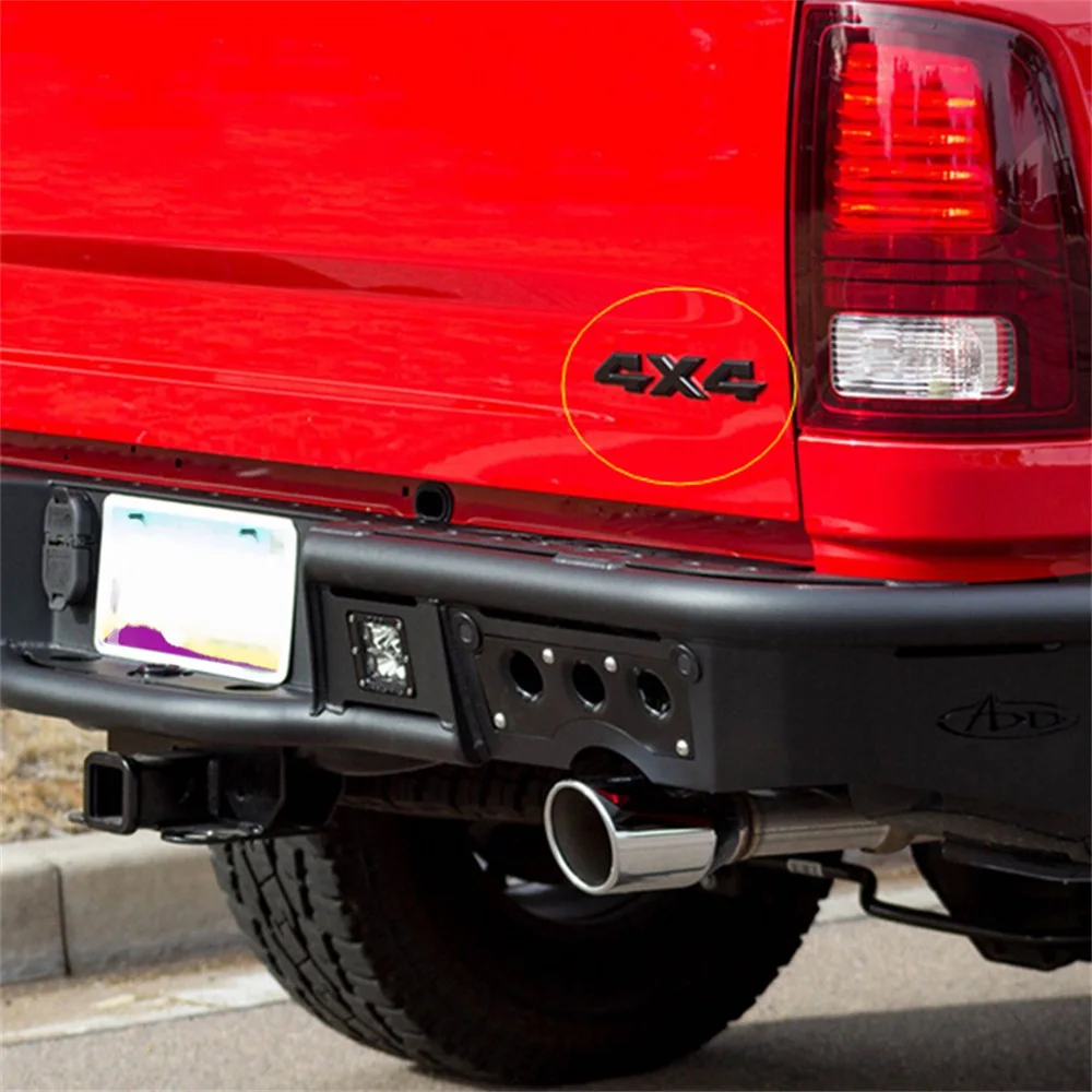 4X4 Letters Emblem Car Rear Trunk Emblem Badge Sticker for Dodge Ram 1500 2500 3500 4X4 Jeep Grand Cherokee Wrangler Ford view 3