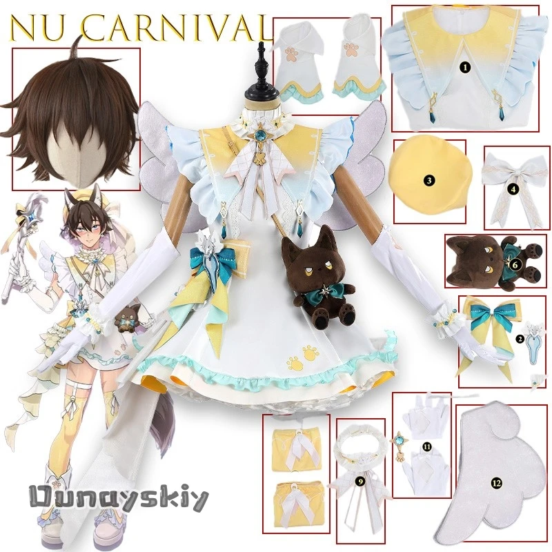 

BGaru Nu Carnival Kael Moonlight Косплей Костюм Модный аниме-персонаж Лолита Платье Мужская униформа на Хэллоуин {Anna zhang Online}