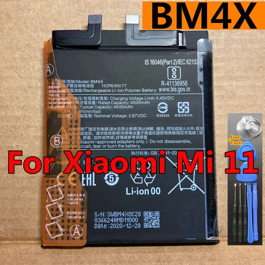 New Original BM4V BM4X BM55 BP42 BM58 BP46 for Xiaomi Mi 12 12X 11 11T Pro 10 11 Ultra Lite Mix 4 Mix4 5G Smart Phone Battery