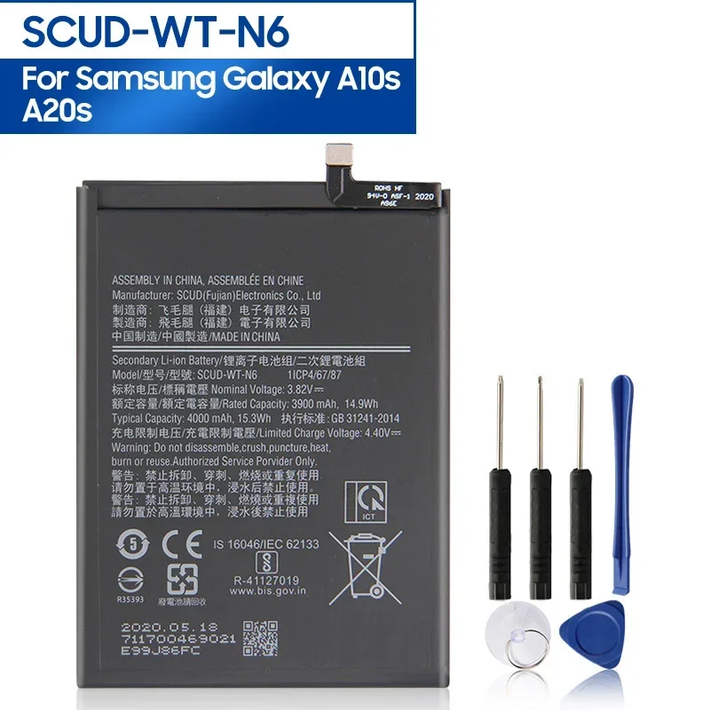 Replacement Phone Battery SCUD-WT-N6 For Samsung Galaxy A10s A20s Honor Holly 2 Plus SM-A2070 A21 4000mAh