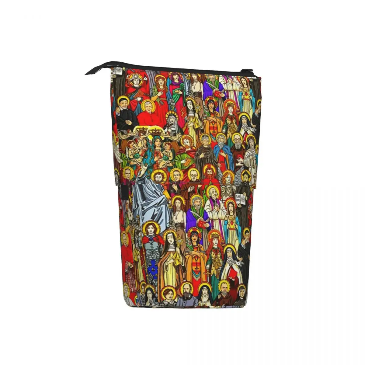 Saints, All Saints, Catholic Saints Pen Box Student School Zipper Pen Bag Child Stationery Bag Pencase Retractable Pencil Case