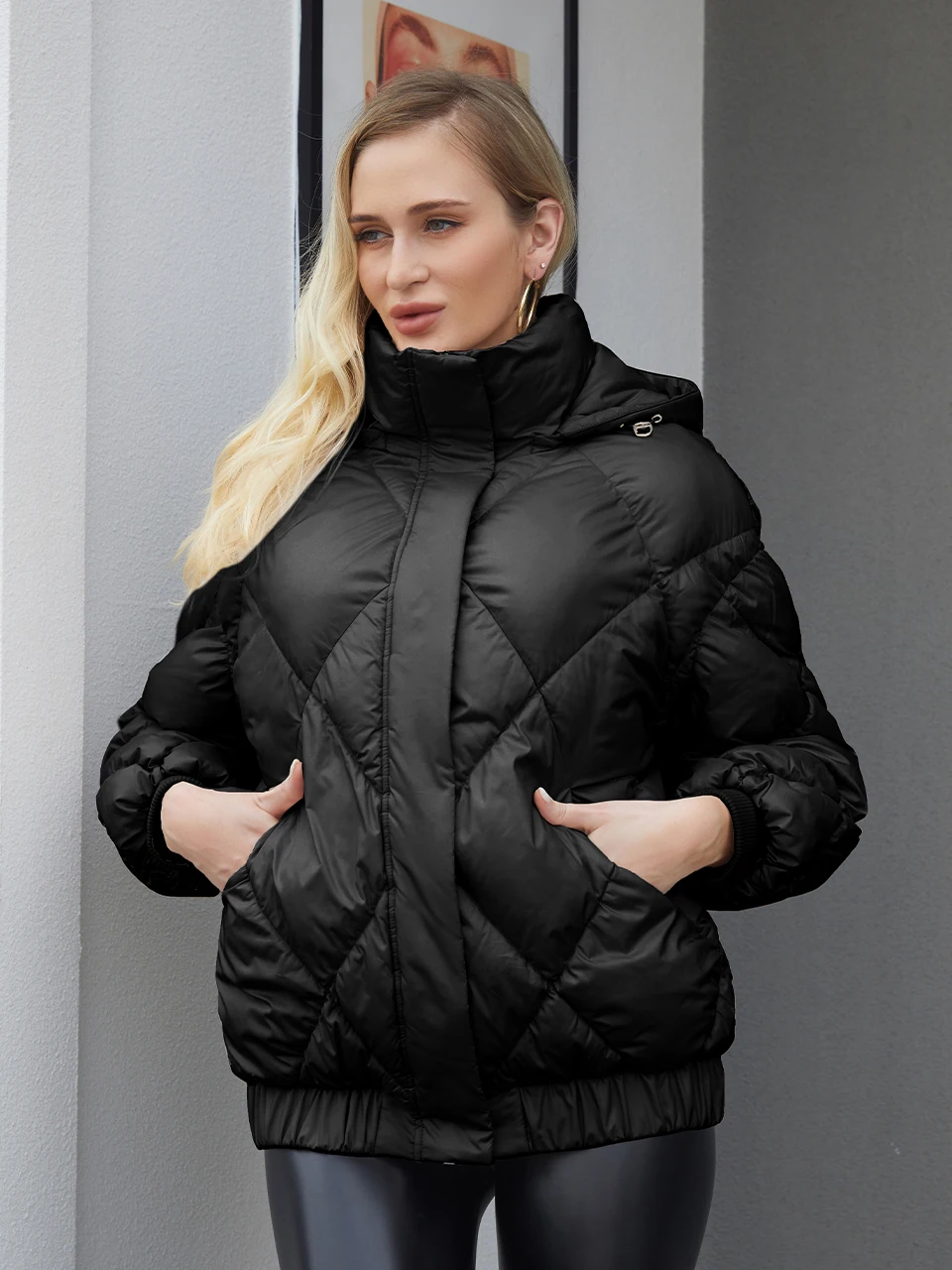 ZIAI 2022 New Winter Women\'s Jacket Short Casual Hooded Sports Parka Women\'s Quilted Thickening Brand Women\'s Clothing  ZR-20241