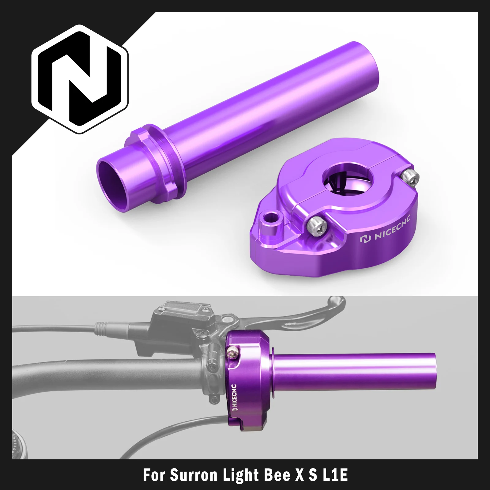 

NICECNC для Surron Light Bee X, корпус дроссельной заслонки для мотокросса, трубка для Sur-Ron Light Bee S L1E Segway X160 X260, электрический велосипед для грязи