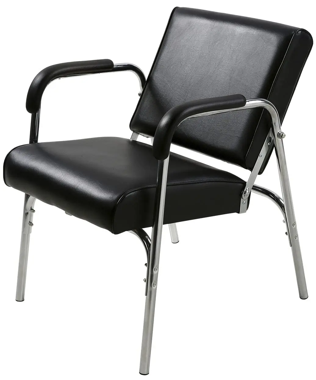 Buy-Rite Kate Auto Reclining Shampoo Chair Black Vinyl Chrome Arms