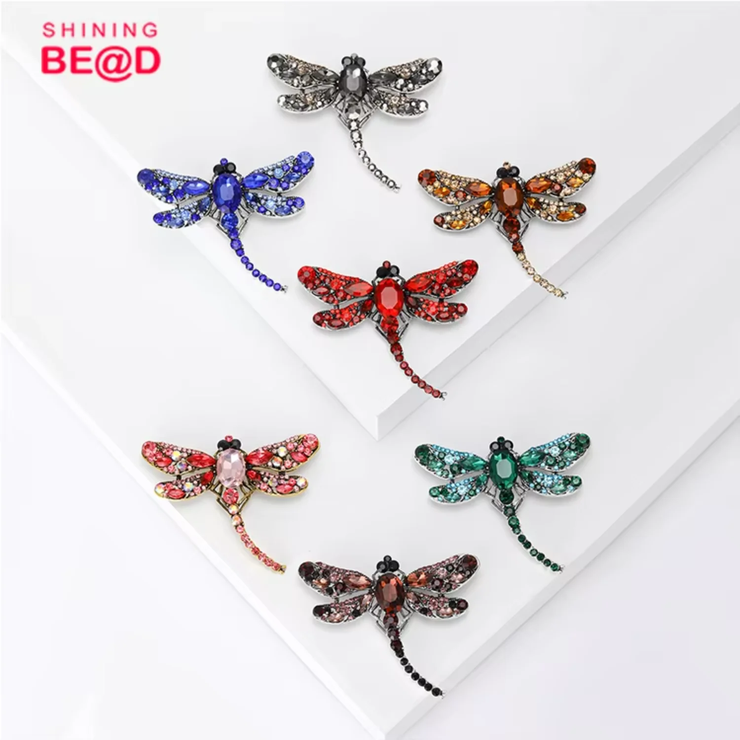 Fashion Dragonfly Pearl Brooch Pin for Wedding and Banquet Accessory Women's Clothing Decoration