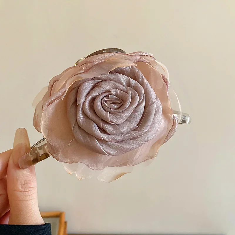 Fermagli per capelli con fiore in pizzo fatto a mano Temperamento Elegante fermagli per capelli Barrette Accessori per capelli copricapo per donne e ragazze