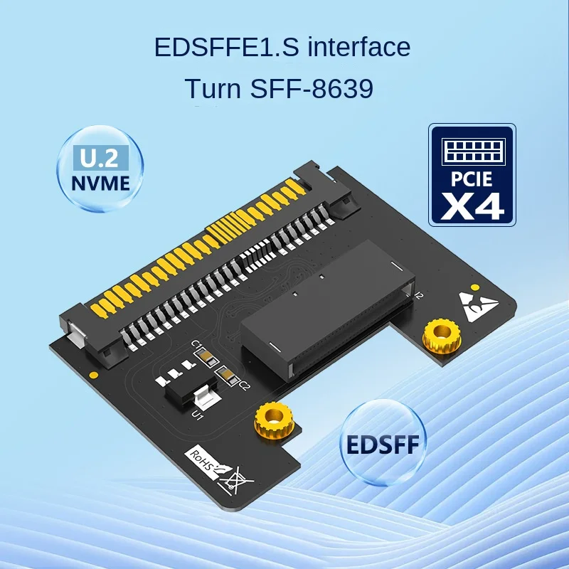 EDSFF E1.S Gen-Z PCI-EInterface to SFF-8639 U.2 SSD adapter card adapter