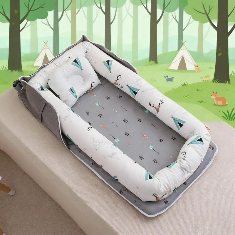 

Новый портативный спальный мешок для новорожденных 2026 года, на одно плечо, с подушкой-опорой, для кроватки