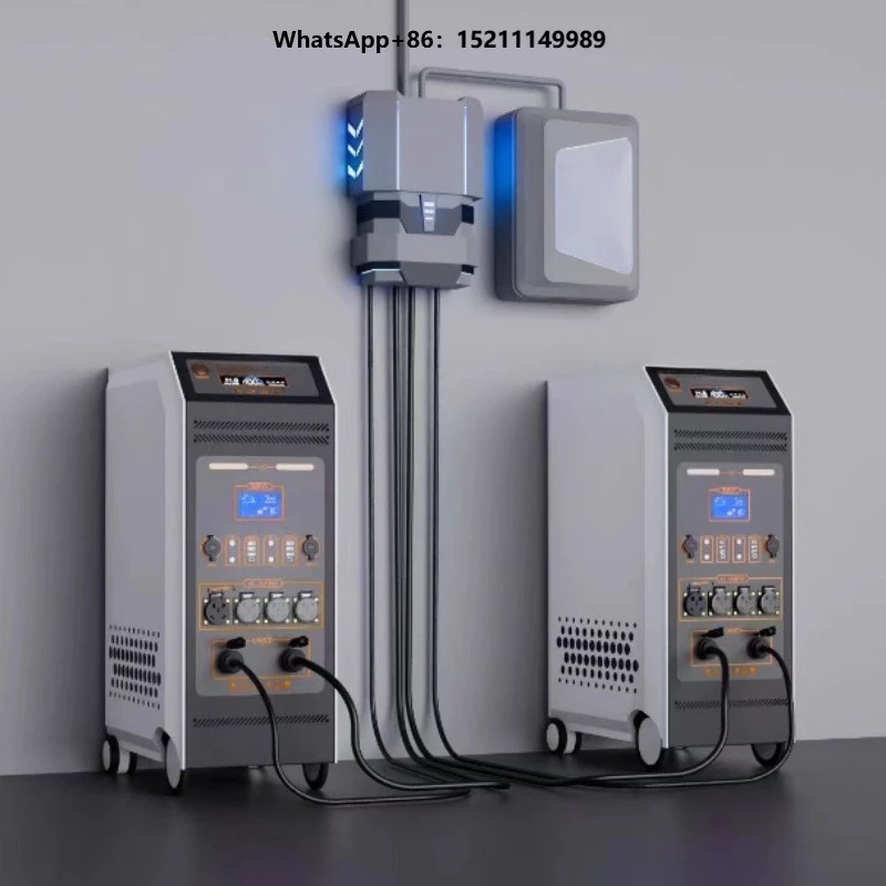 Portable Power Station 6000W Solar Generator Pure Sine Wave LiFePO4 Lithium Battery MPPT Controller Rechargeable for Car