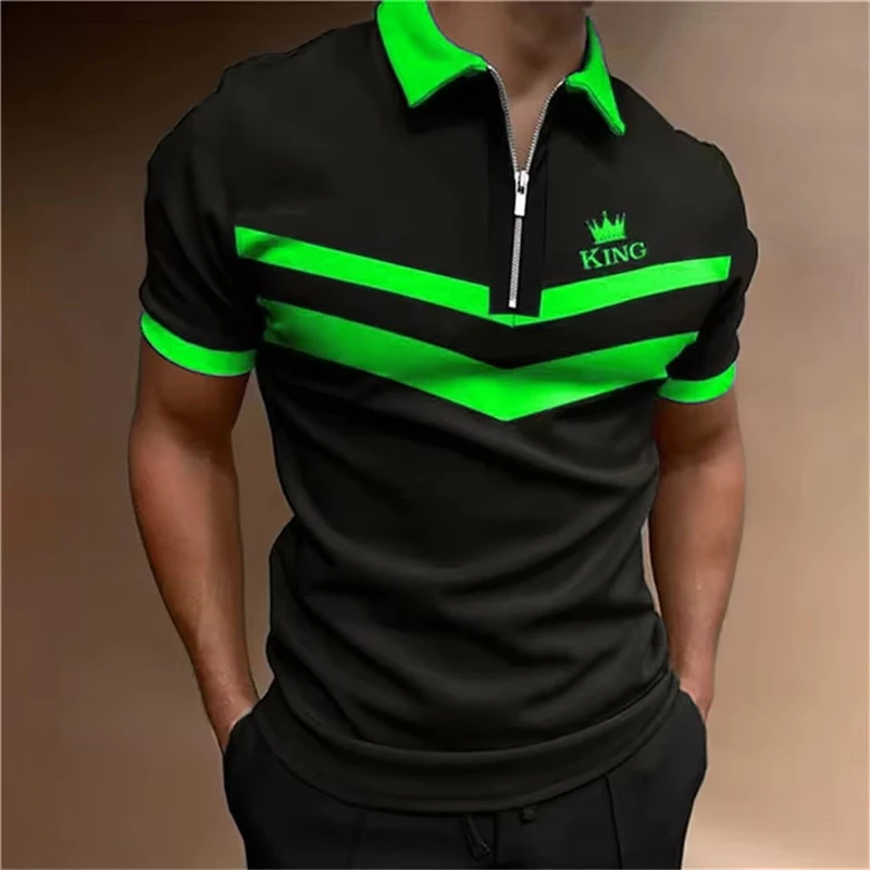 

Striped Pattern Men's Fashion Polos T-Shirts Summer Short Sleeve 3D Printed Street Trend Male POLO Tee 6XL Plus Size Casual Tops