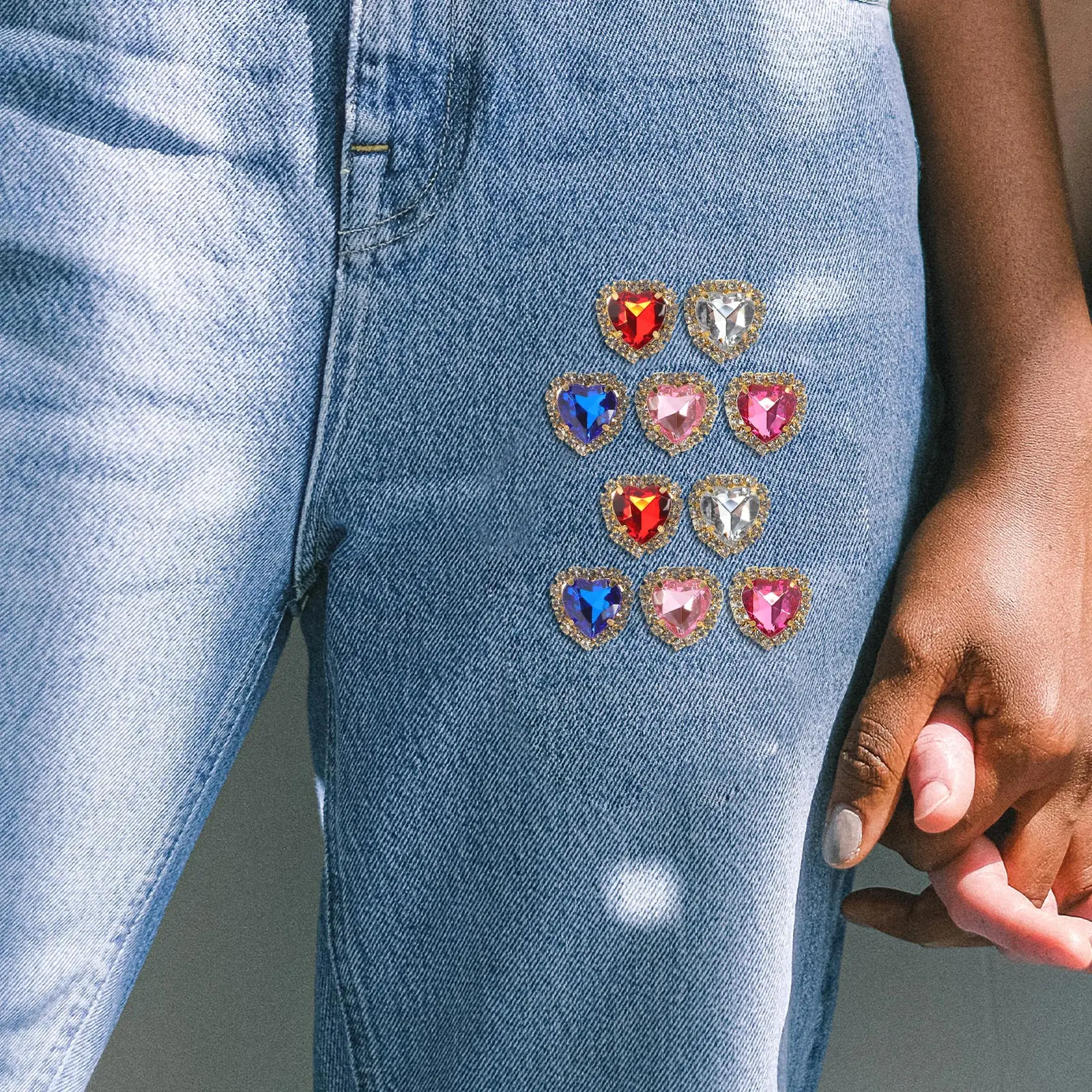 

50pcs Love Claw Chain Rhinestone Decorative Buckle For Garment Diy Sewing Rhinestones Craft Accessories Glass Claw Stones