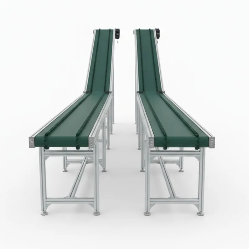 2026 New green PVC belt conveyor system, aluminum frame, anti-static/antibacterial, 1-year warranty, suitable for e-commerce