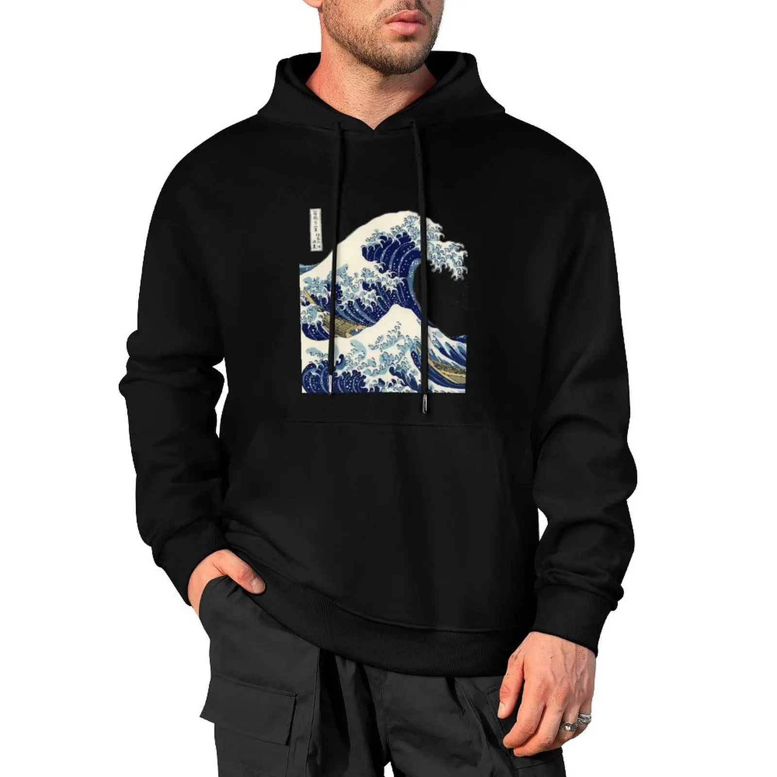 

The Great Wave Off Kanagawa Transparent Pullover Hoodie autumn new products men's winter sweater new in hoodies & sweat-shirt