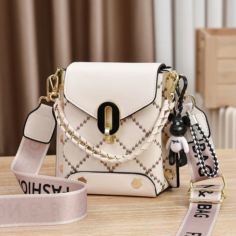 Women\'s Bag New Style Fashionable and Versatile Simple Small Square Bag One Shoulder Crossbody Trendy Mini Phone Bag for Woman