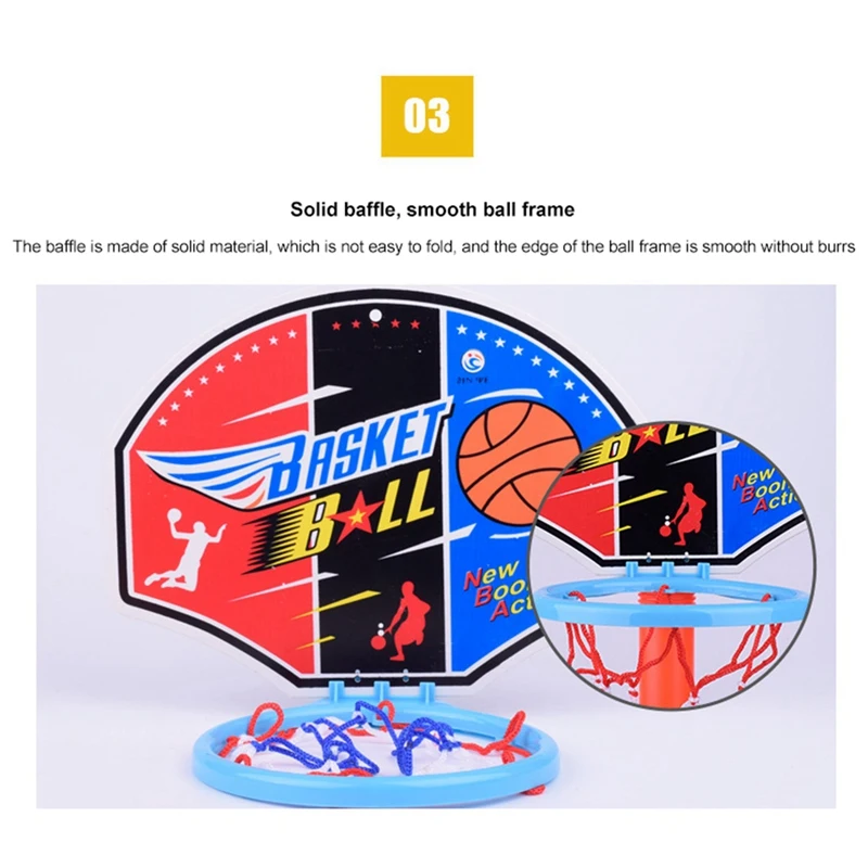 Children Basketball Playing Set Outdoor Sport Adjustable Stand Basket Holder Hoop Goal Game Mini Indoor Boy Kids Basketball Tool