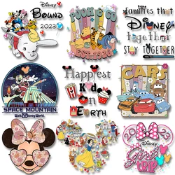 Celebrating Princess Mickey Minnie Dumbo Lion King Auto Story Characters Iron On Transfer Clothing Thermoadhesive Patches