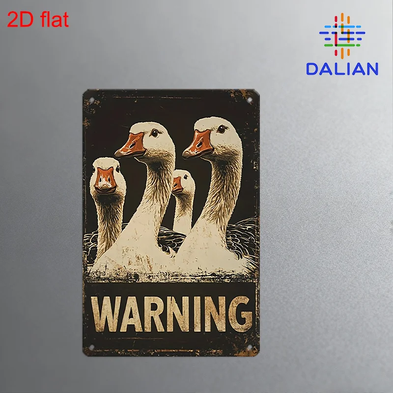 2D Flat Metal Wall Sign - 8X12 Inch 2D Flat Metal Wall Sign Featuring a Humorous 